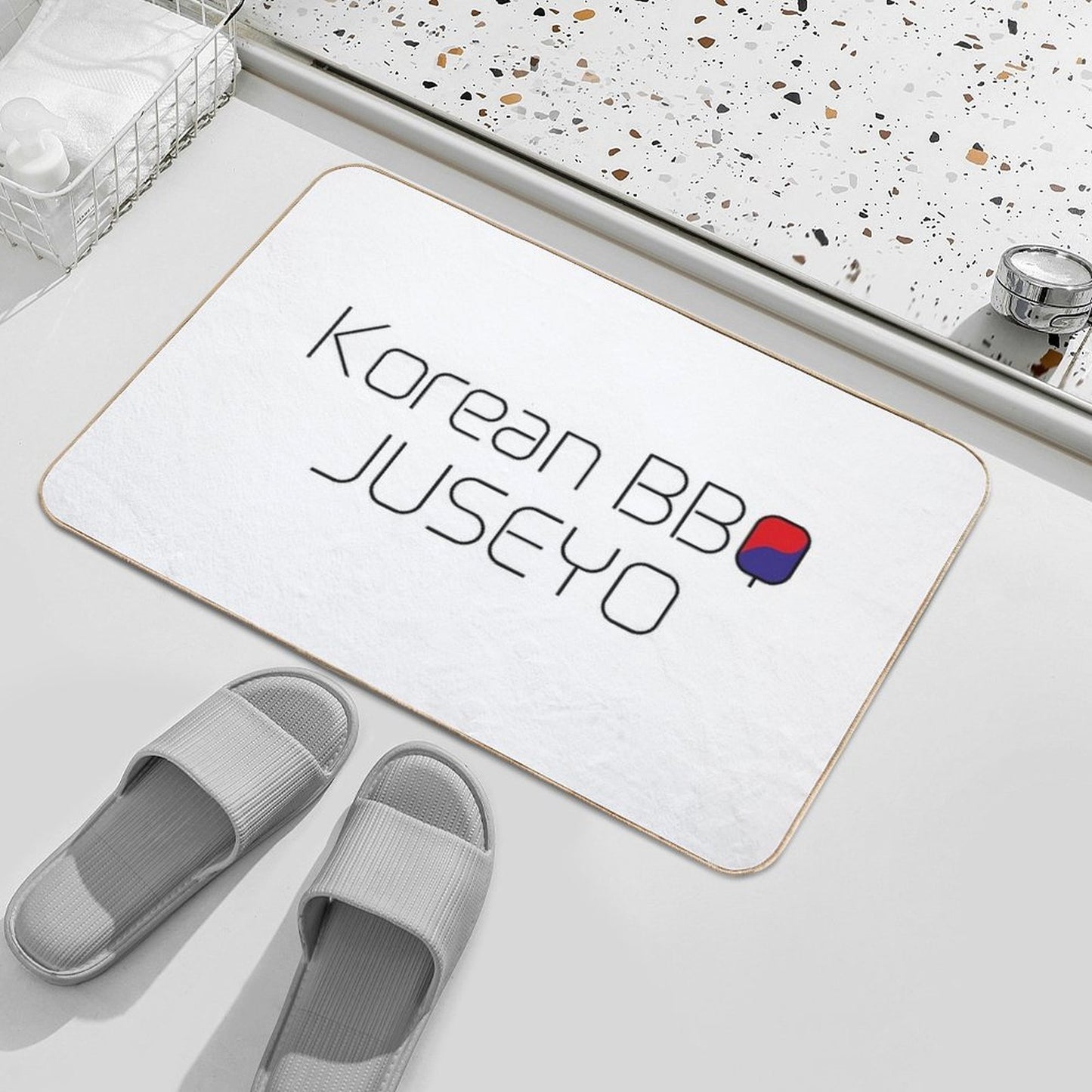 Korean Bbq Juseyo Pet-Safe Bath Mat