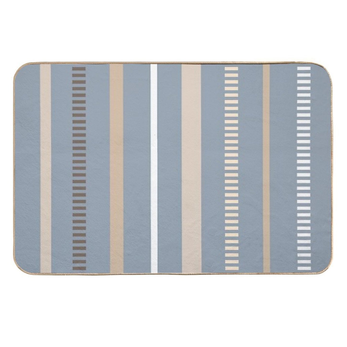 Vertical Stripes Slate Non-Slip Bath Mat