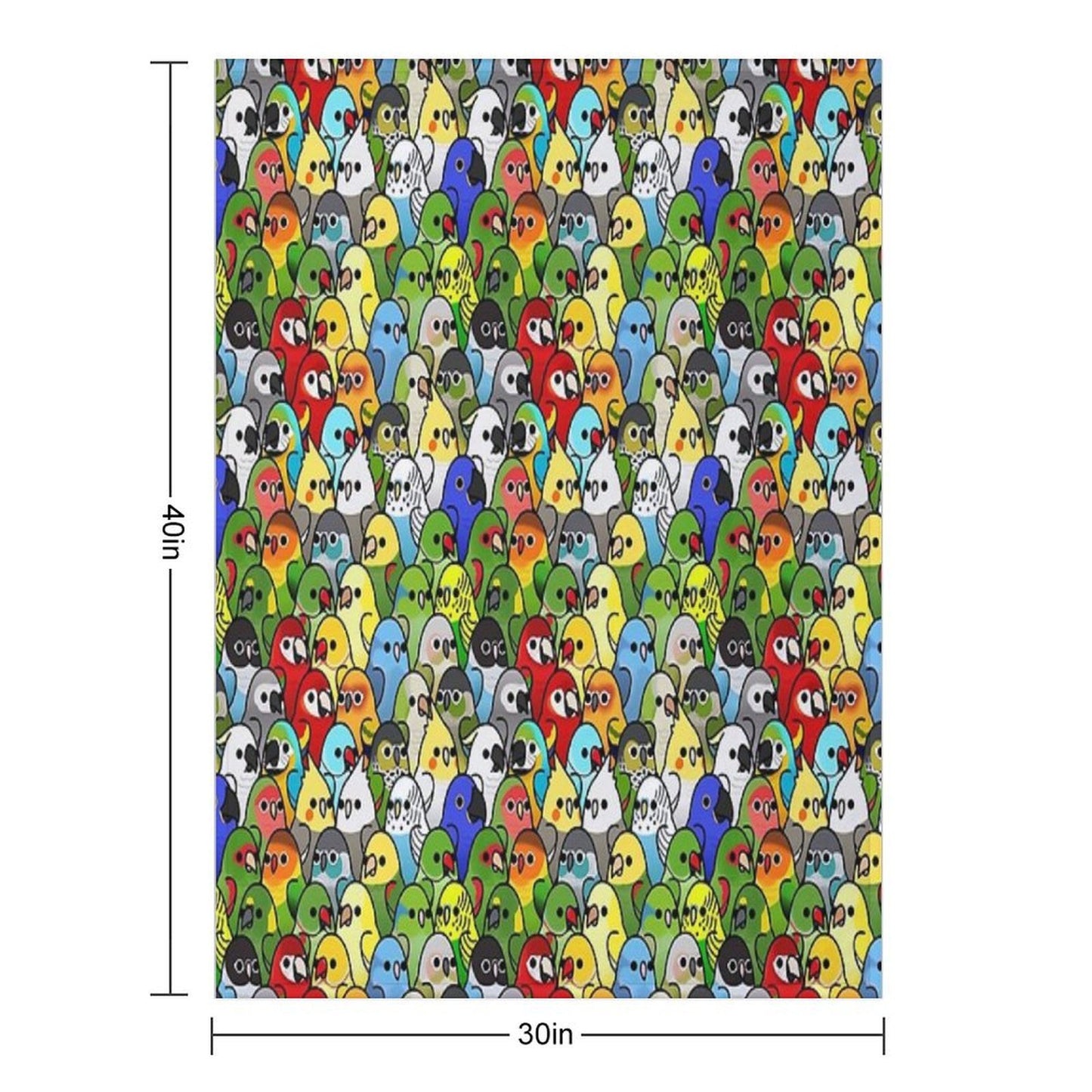 Too Many Birds! Bird Squad 1 Velvety-soft Throw Blanket