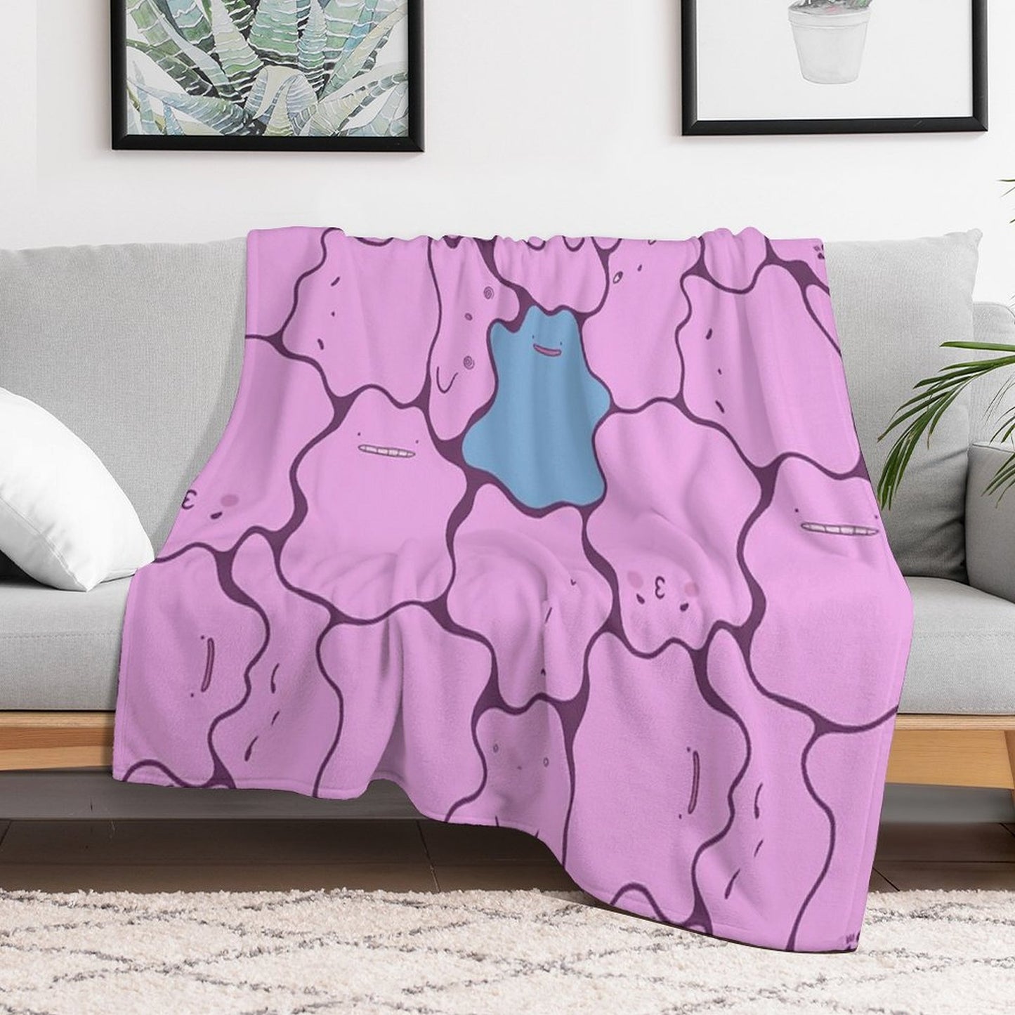 Ditto Pattern Shiny Anti-pilling Throw Blanket