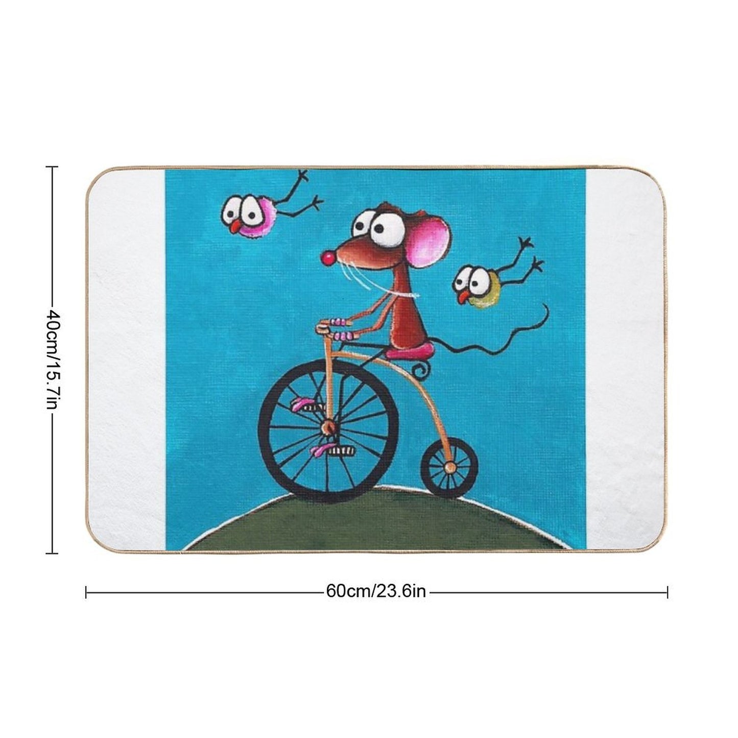 The Yellow Bike Long-Lasting Bath Mat