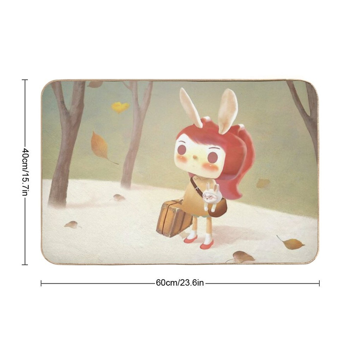 Bunny Girl – Lost in The Forest – Dreamy Adventure Repositionable Bath Mat
