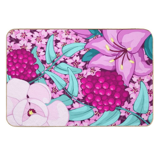 Feminine Florals  Stain-Proof Bath Mat