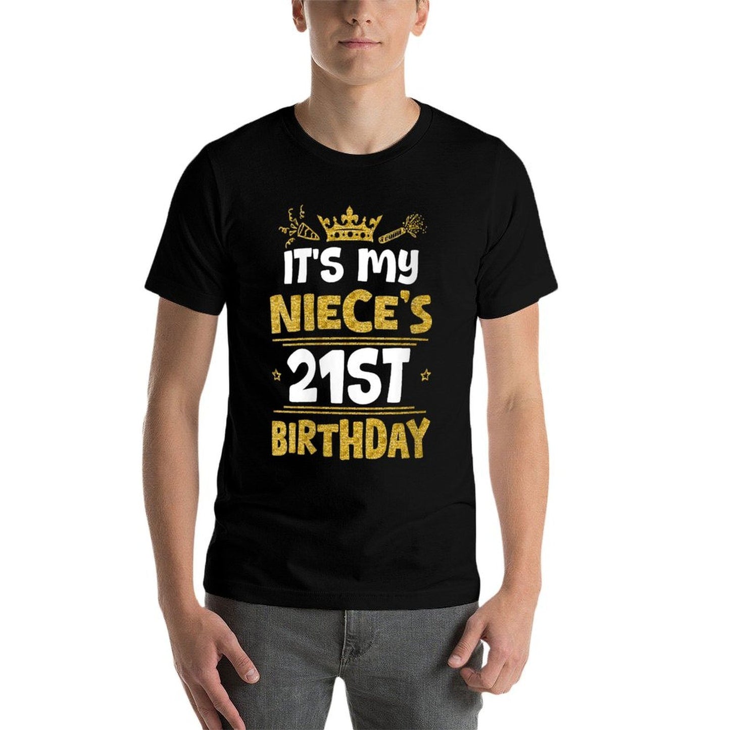 Womens Happy It's My Niece's 21st Birthday 2004 21 Years Old Graphic-printed T-Shirt