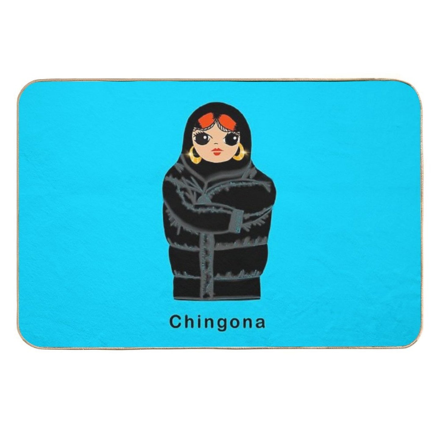 Awesome Matryoshka Stain-Proof Bath Mat