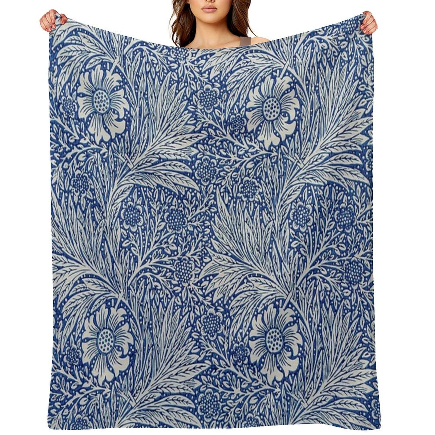 Marigold - William Morris Velvety-soft Throw Blanket