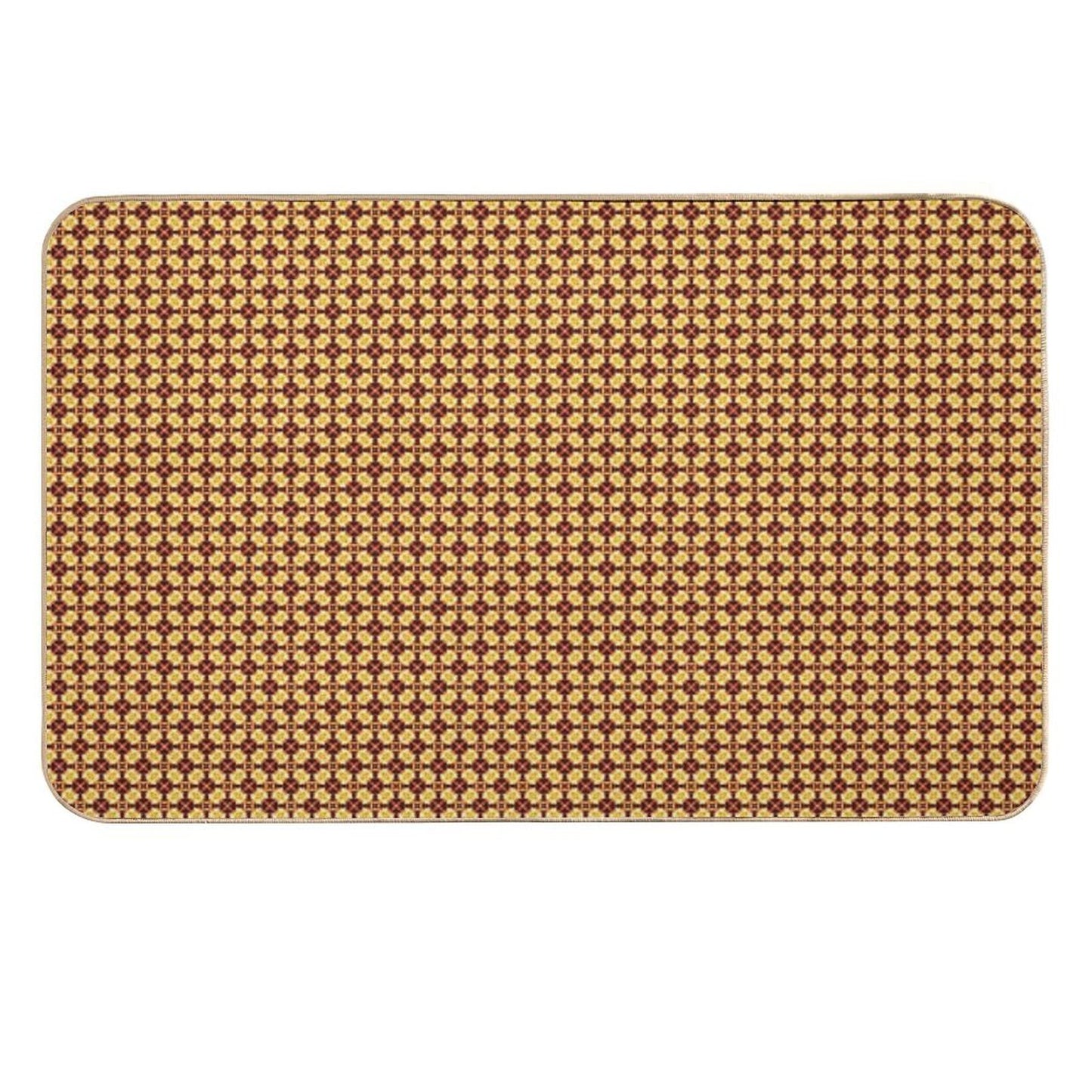 Bright Fiery Flowers Dirt-Trapping Bath Mat