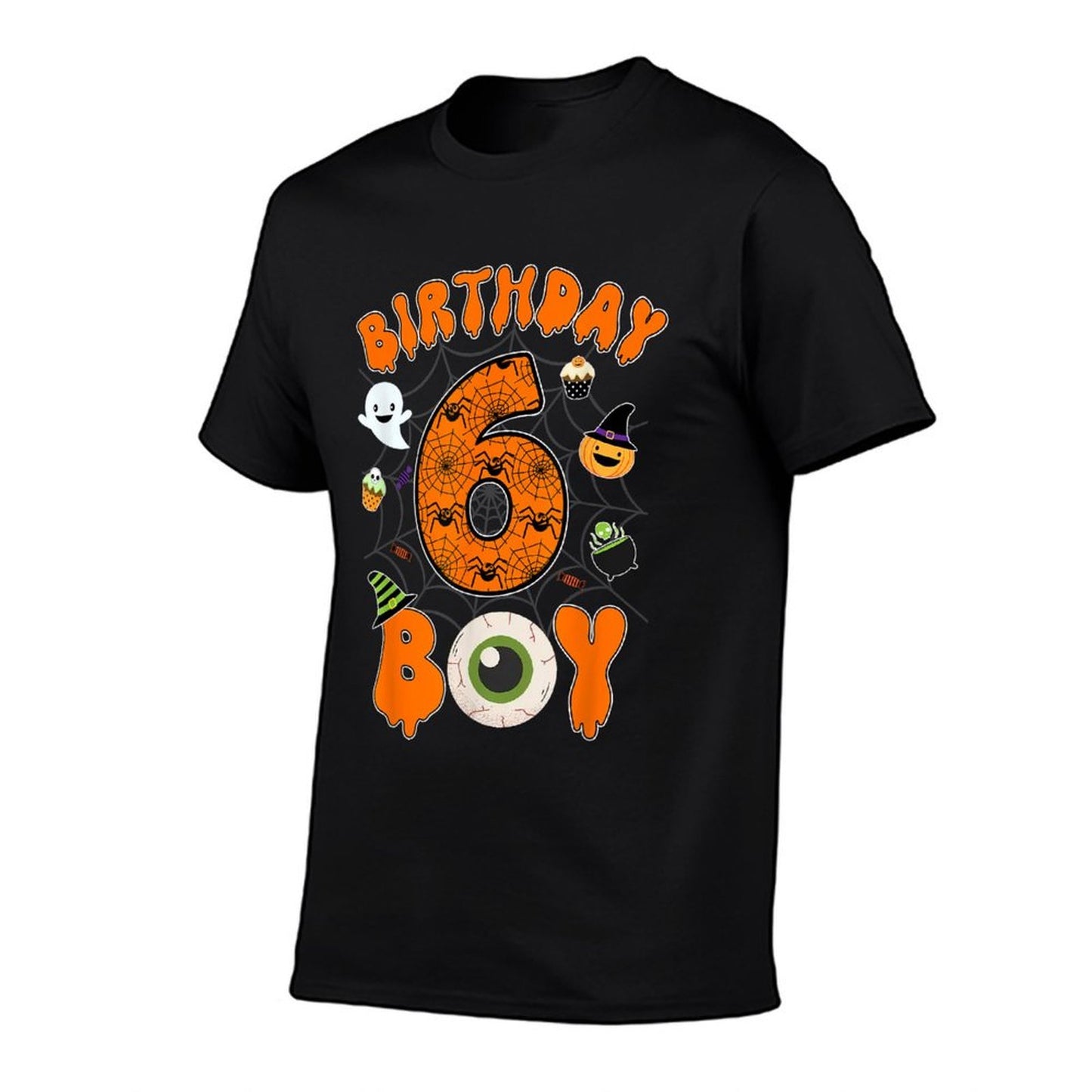 6th Birthday Halloween Spider Theme Party 6 Year Old Boys Classic T-Shirt