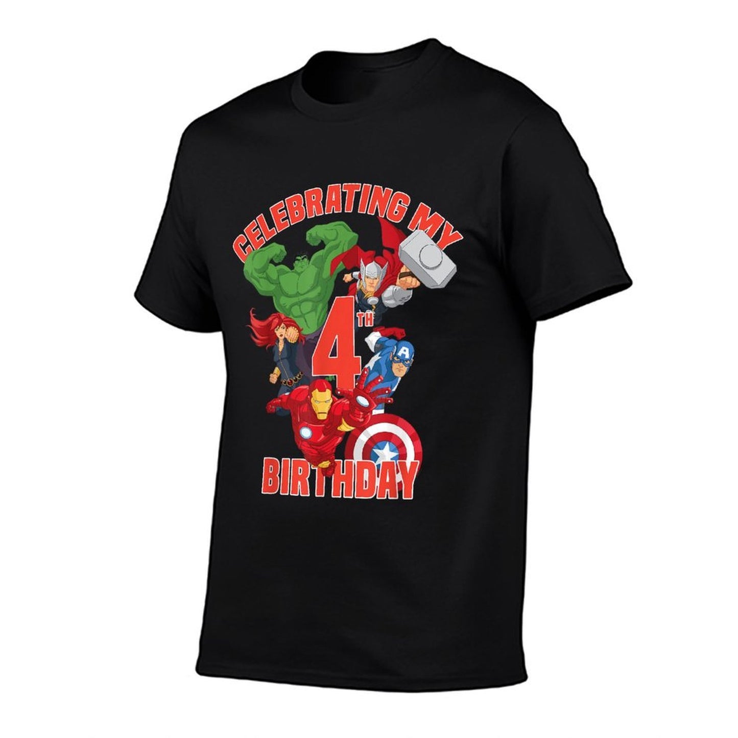 Marvel Avengers Celebrating My 4th Birthday  Lightweight T-Shirt