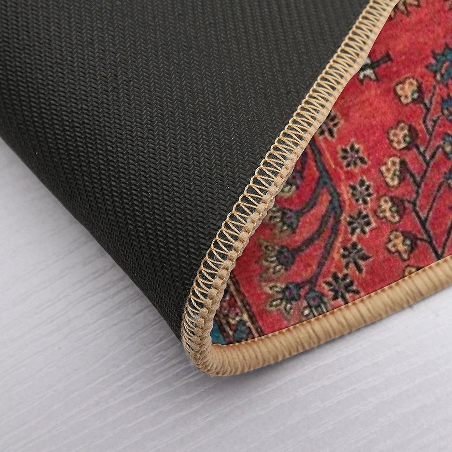 Red Persian Carpet - Persian Vintage Antique Carpet Nature Fine Art Easy Maintenance Bath Mat