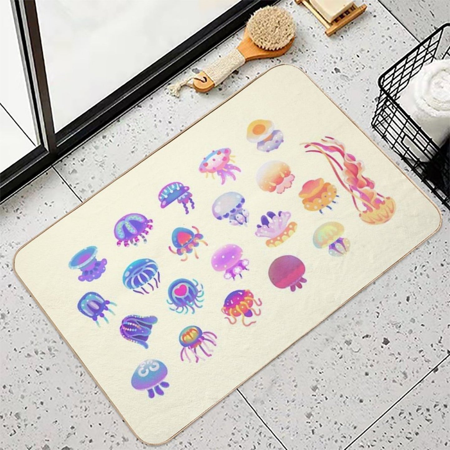 Jellyfish Day - Pastel Toxin-Free Bath Mat