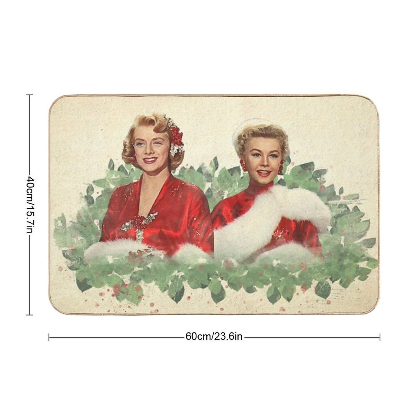 Sisters - A Merry White Christmas Dirt-Trapping Bath Mat