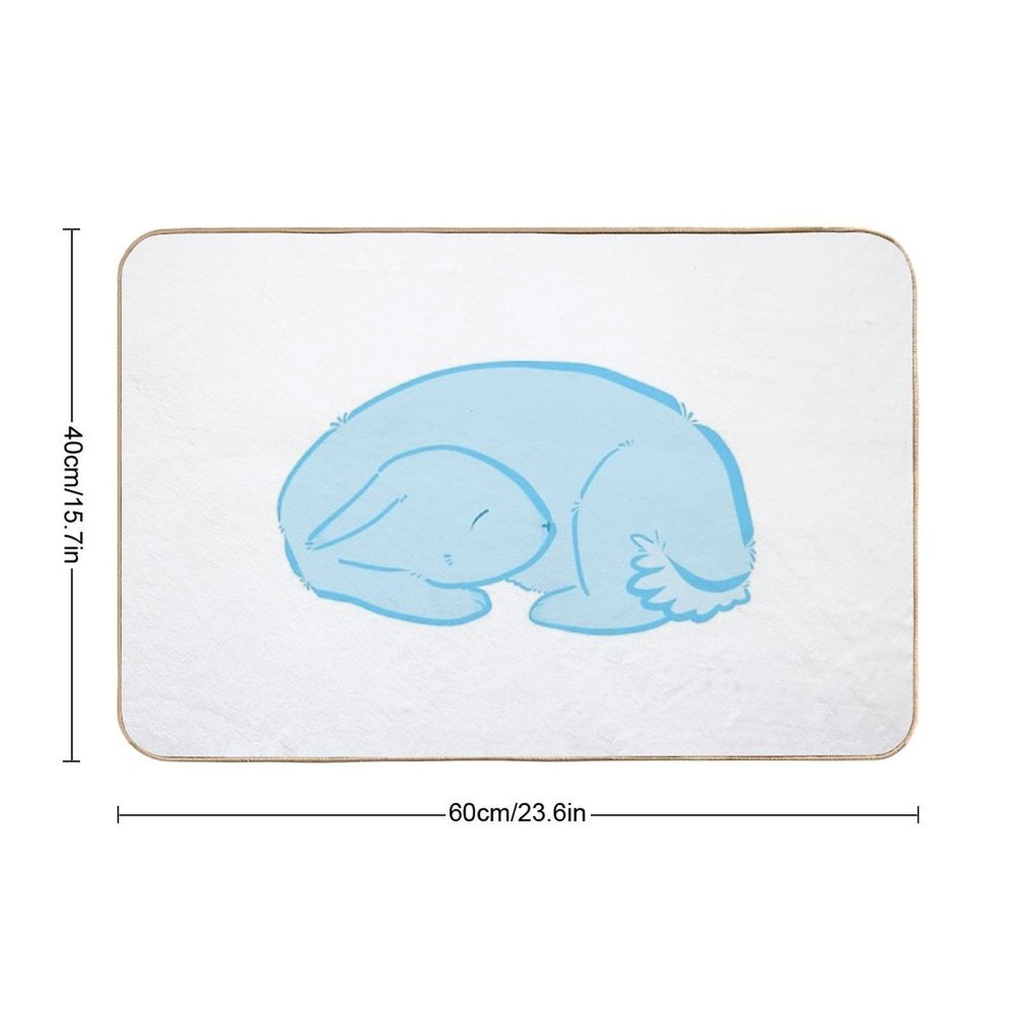 Sleeping Bunny Fade-Resistant Bath Mat