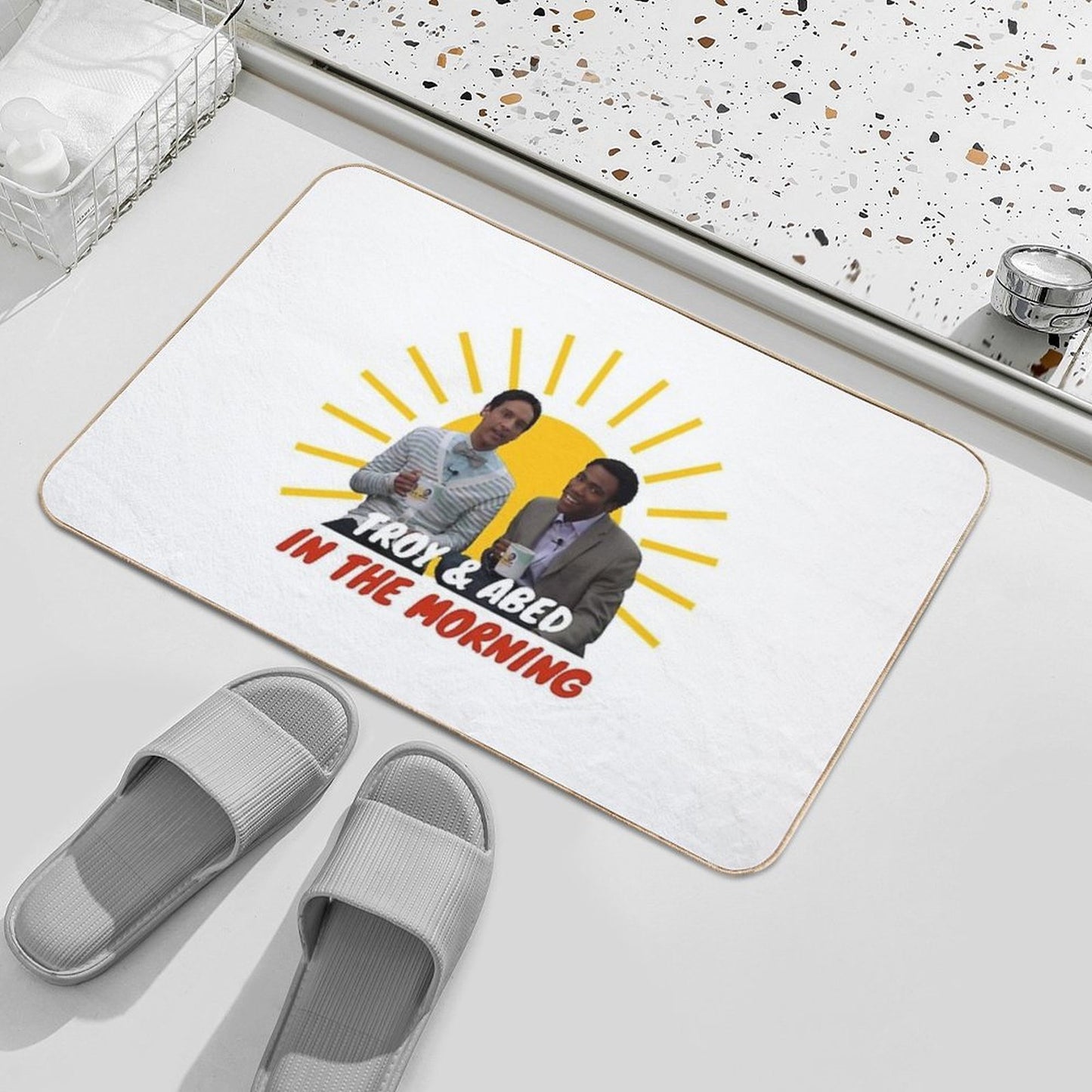 Troy And Abed in The Morning Versatile Bath Mat