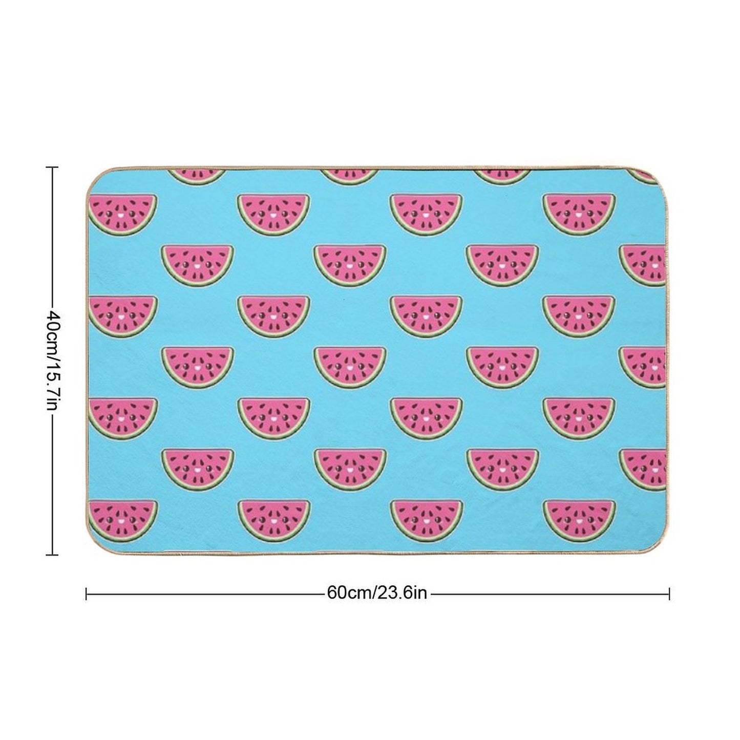Kawaii Watermelon Slice Rapid-Drying Bath Mat