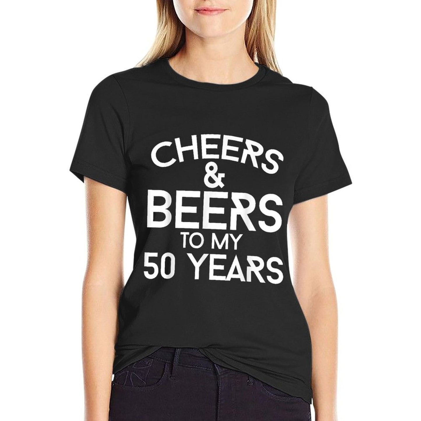 Cheers And Beers to My 50 Years Shirt 50th Birthday T-shirt Trendy Pattern T-Shirt