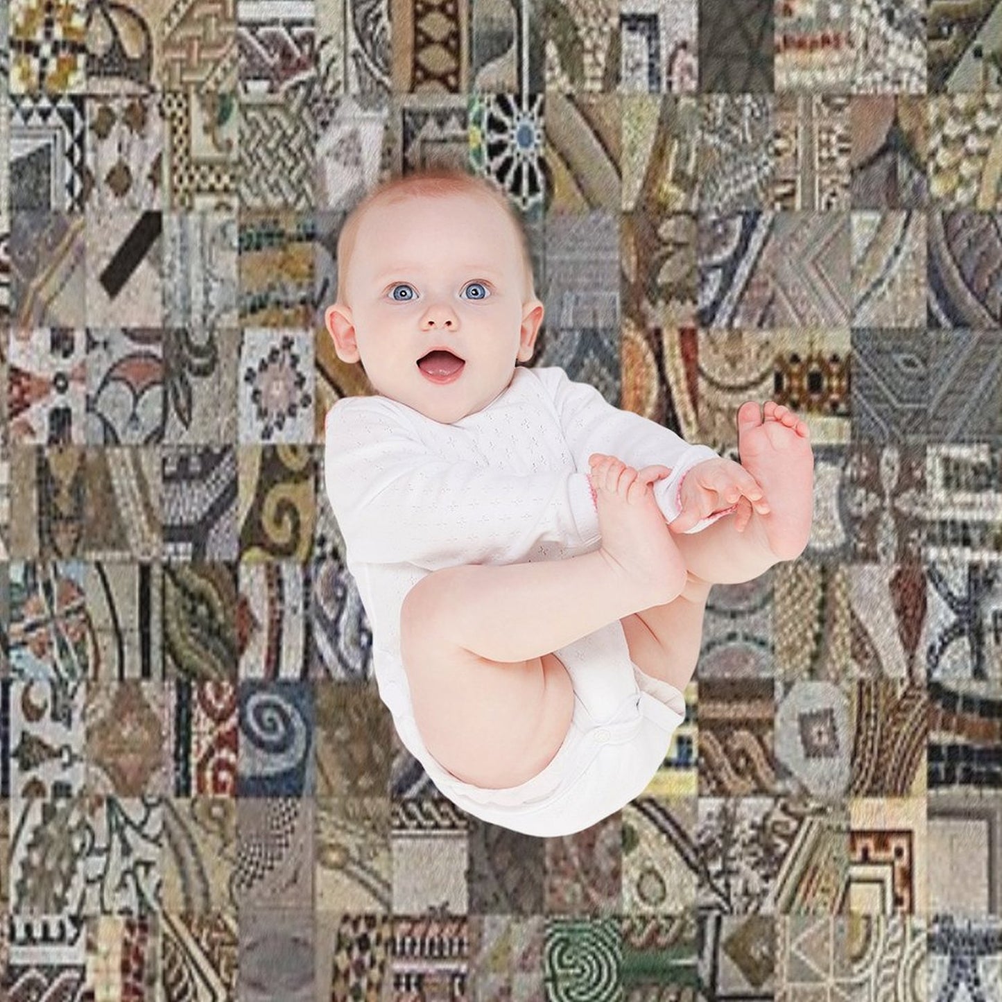 Mosaic Madness Plush Throw Blanket