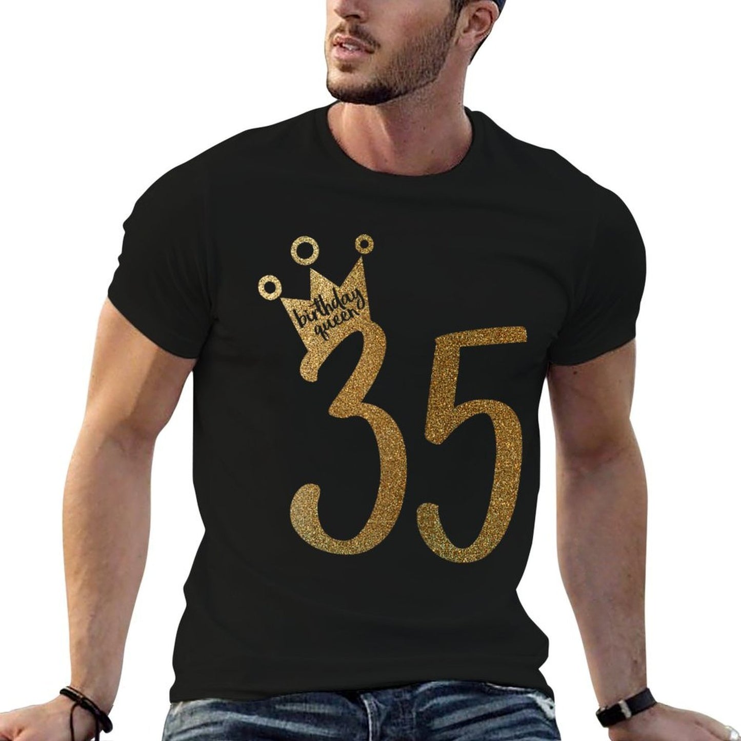 Womens Gold 35th Birthday Birthday Girl  Breathable T-Shirt