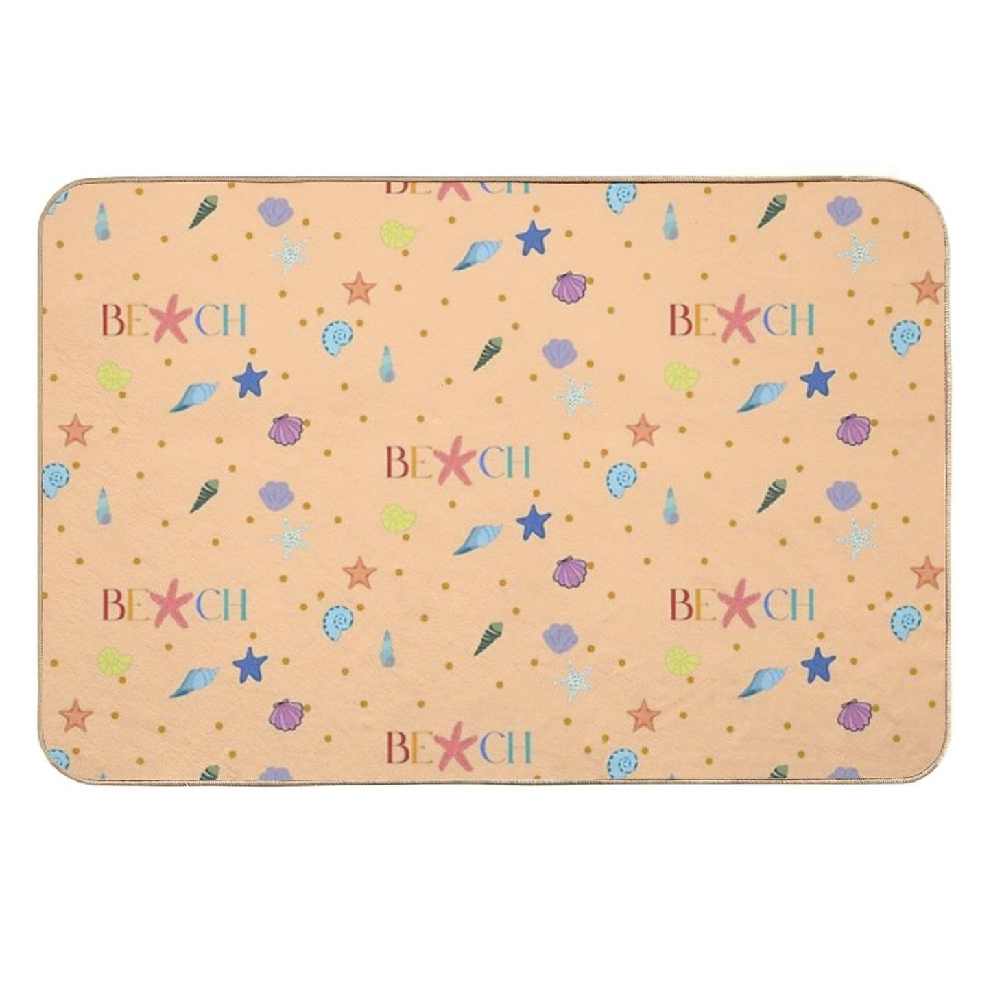 A Day on The Beach Easy Maintenance Bath Mat