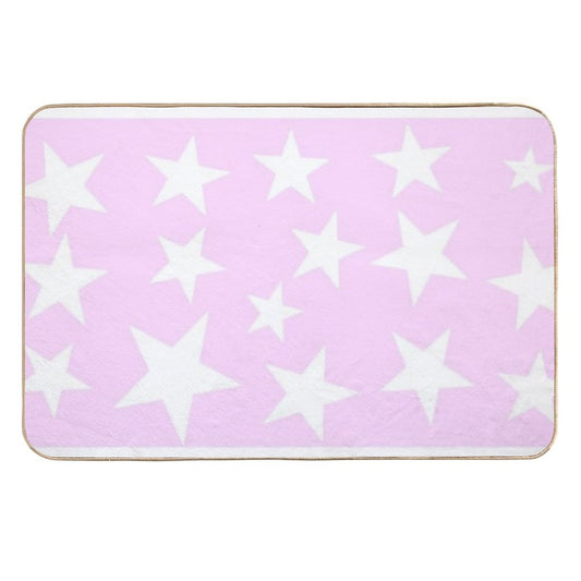 STAR PRINT PINK  Non-Slip Bath Mat