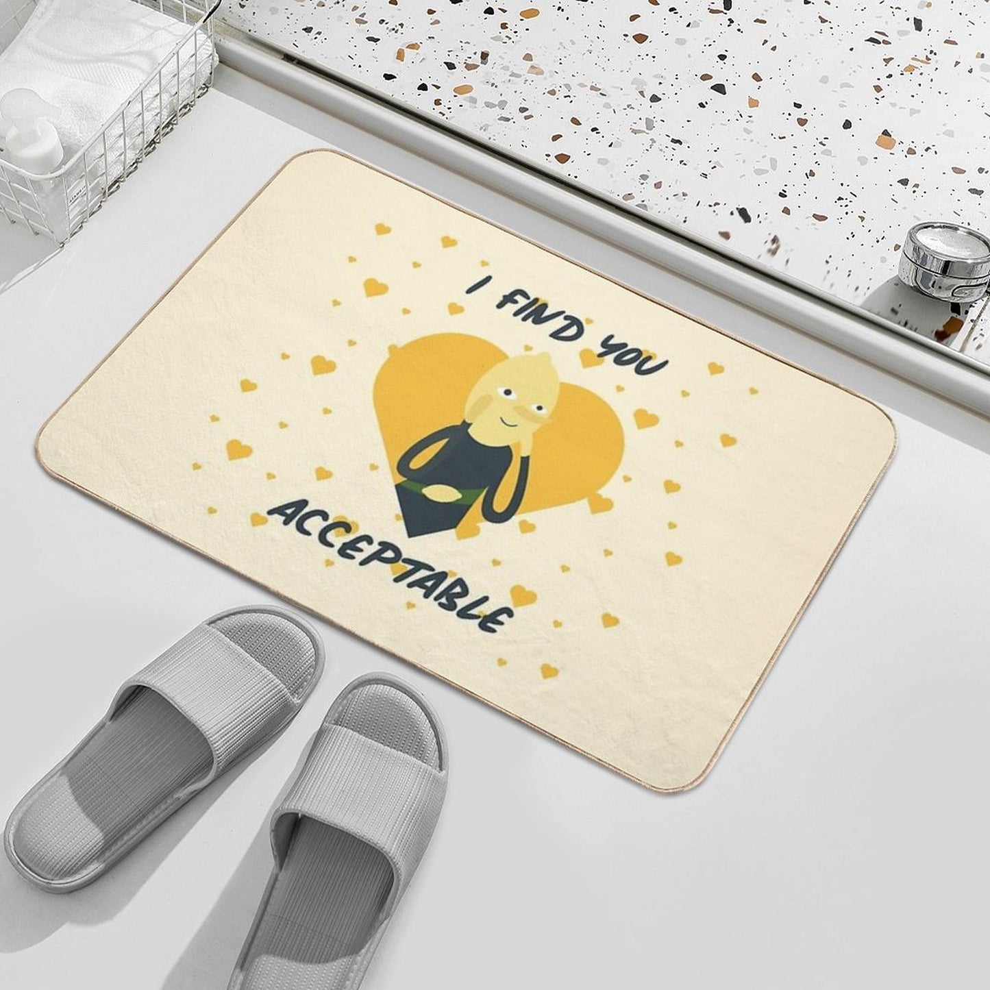 I Find You Acceptable (Adventure Time) Easy Maintenance Bath Mat