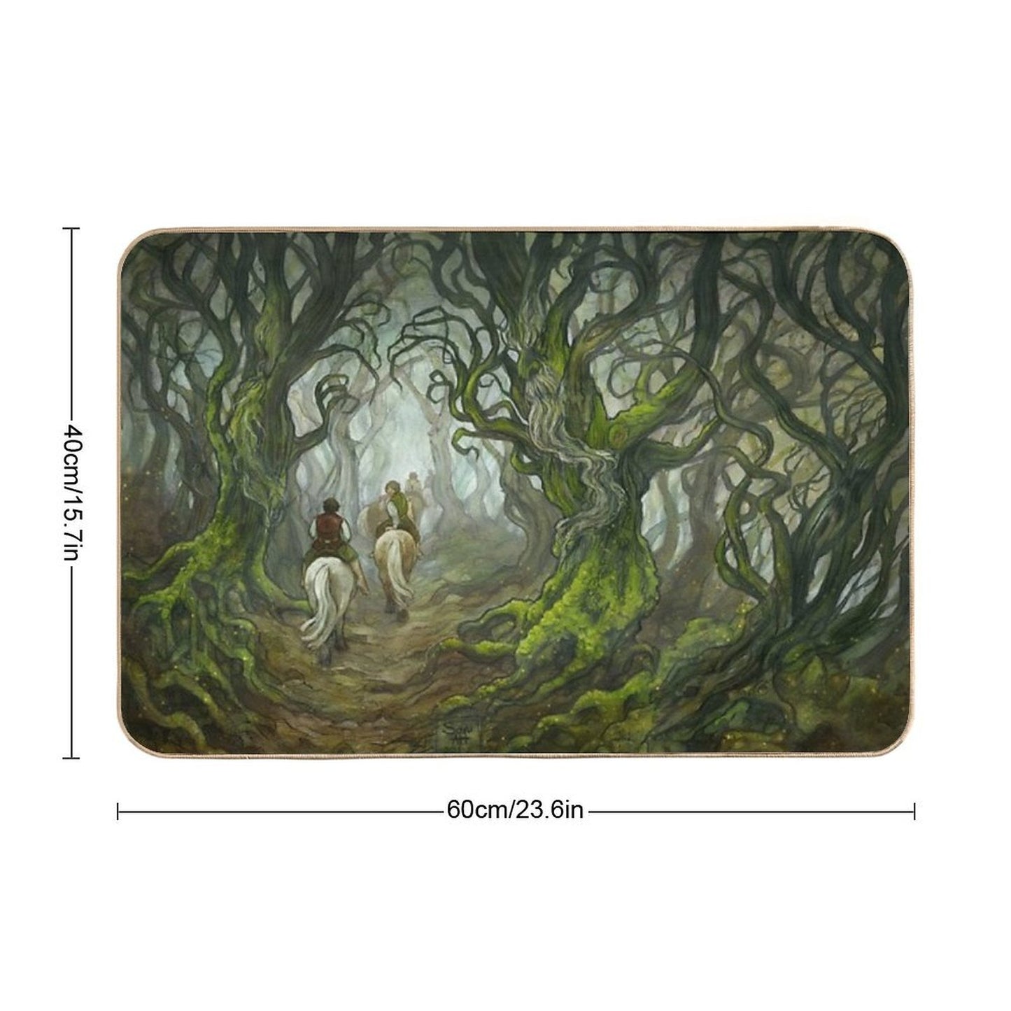 The Old Forest (borderless) Slip-Resistant Bath Mat