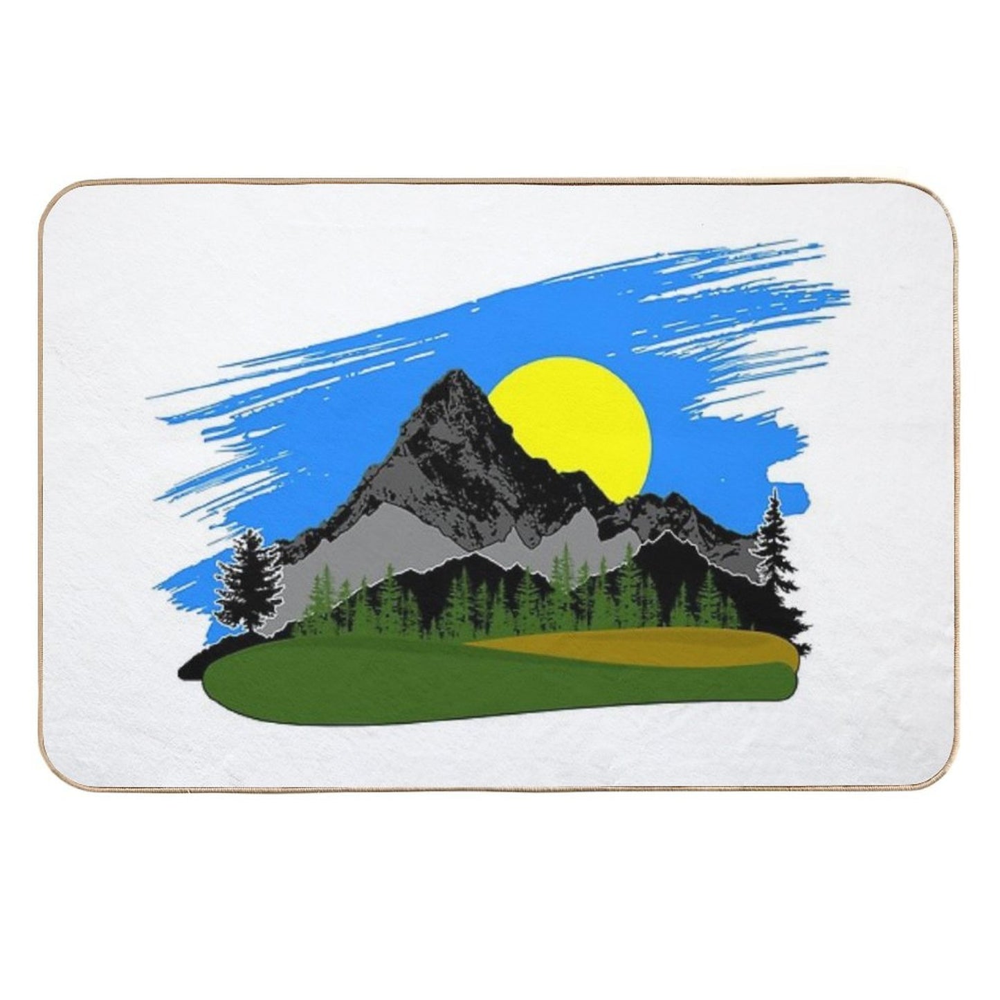 Sunset Over Mountains Versatile Bath Mat