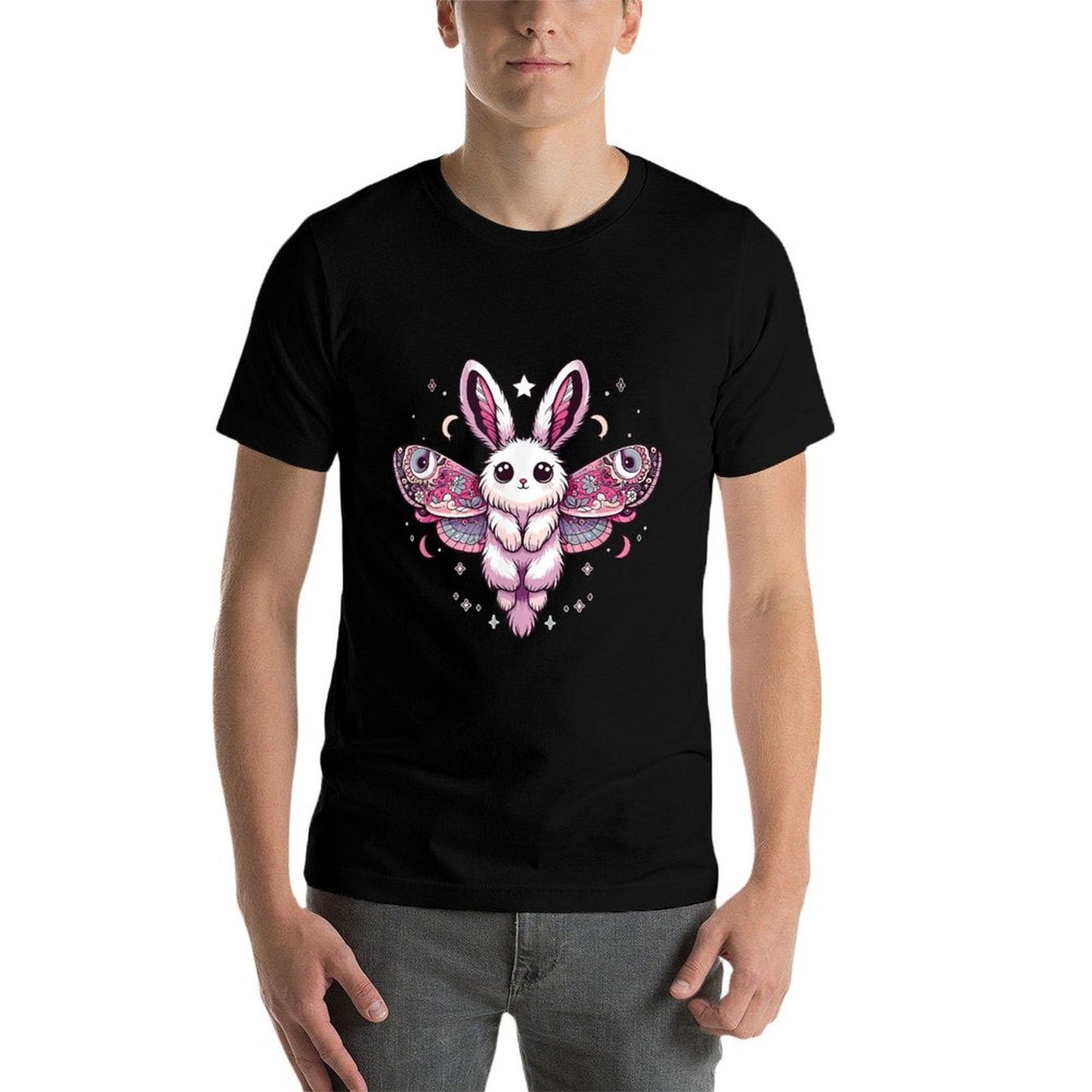 Kawaii Pastel Goth Cute Creepy Bunny Moth Classic T-Shirt