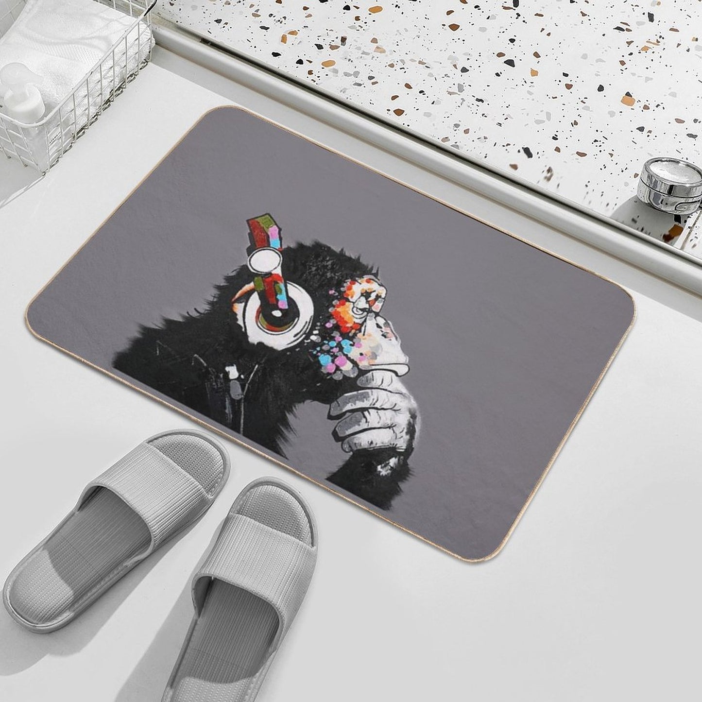 Thinker Chimp Anti-Trip Bath Mat