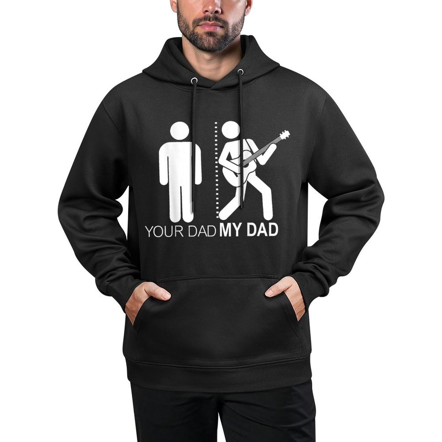 Your Dad My Dad Guitarist Artist Bass Guitar Dad Fathers Day Colorfast Hoodie