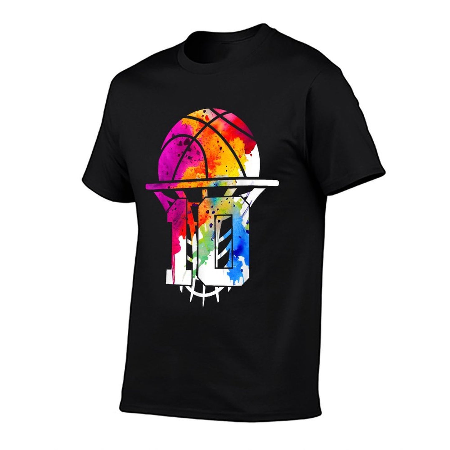 10 YEARS BASKETBALL 10TH BIRTHDAY Heathered Texture T-Shirt
