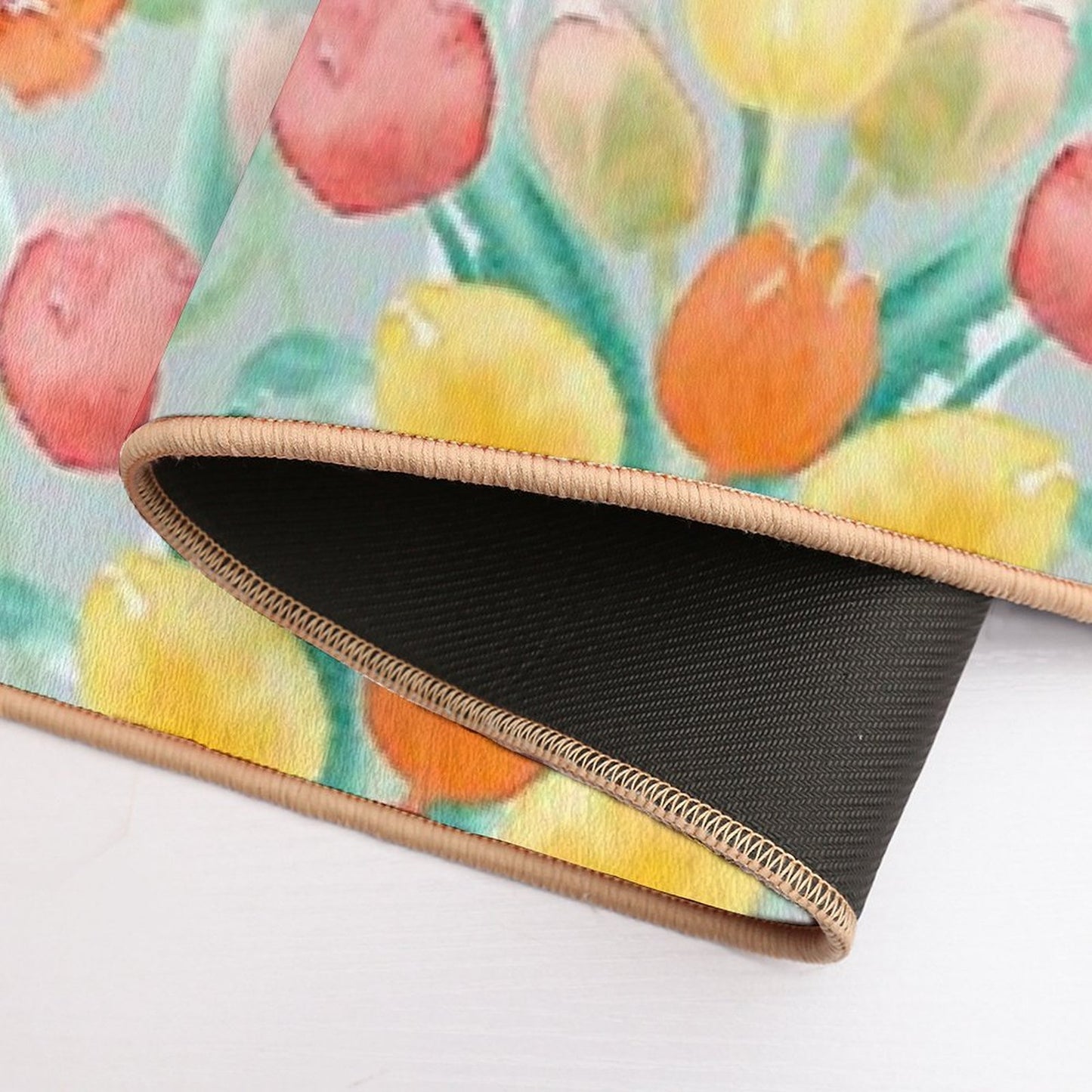 Tulips And Nasturtiums Pet-Safe Bath Mat