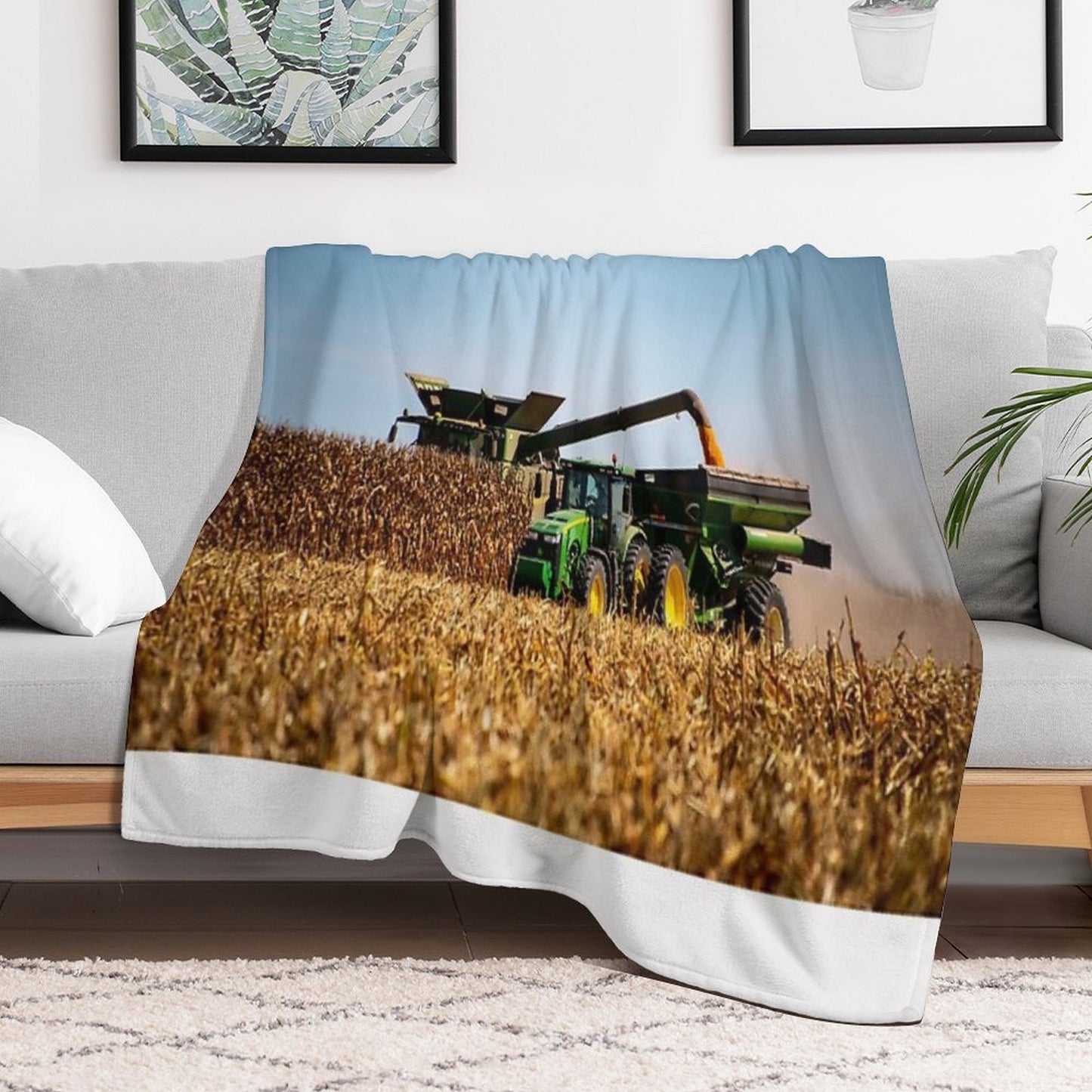 Corn Harvest Anti-pilling Throw Blanket