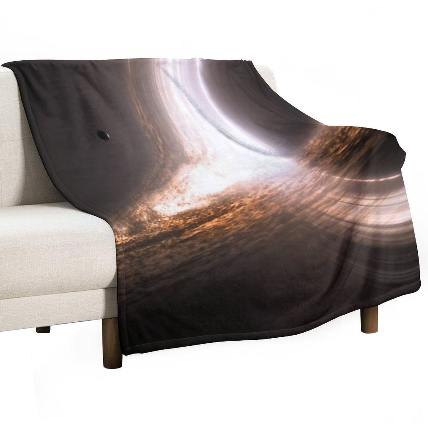 Interstellar Gargantua Black Hole Velvety-soft Throw Blanket