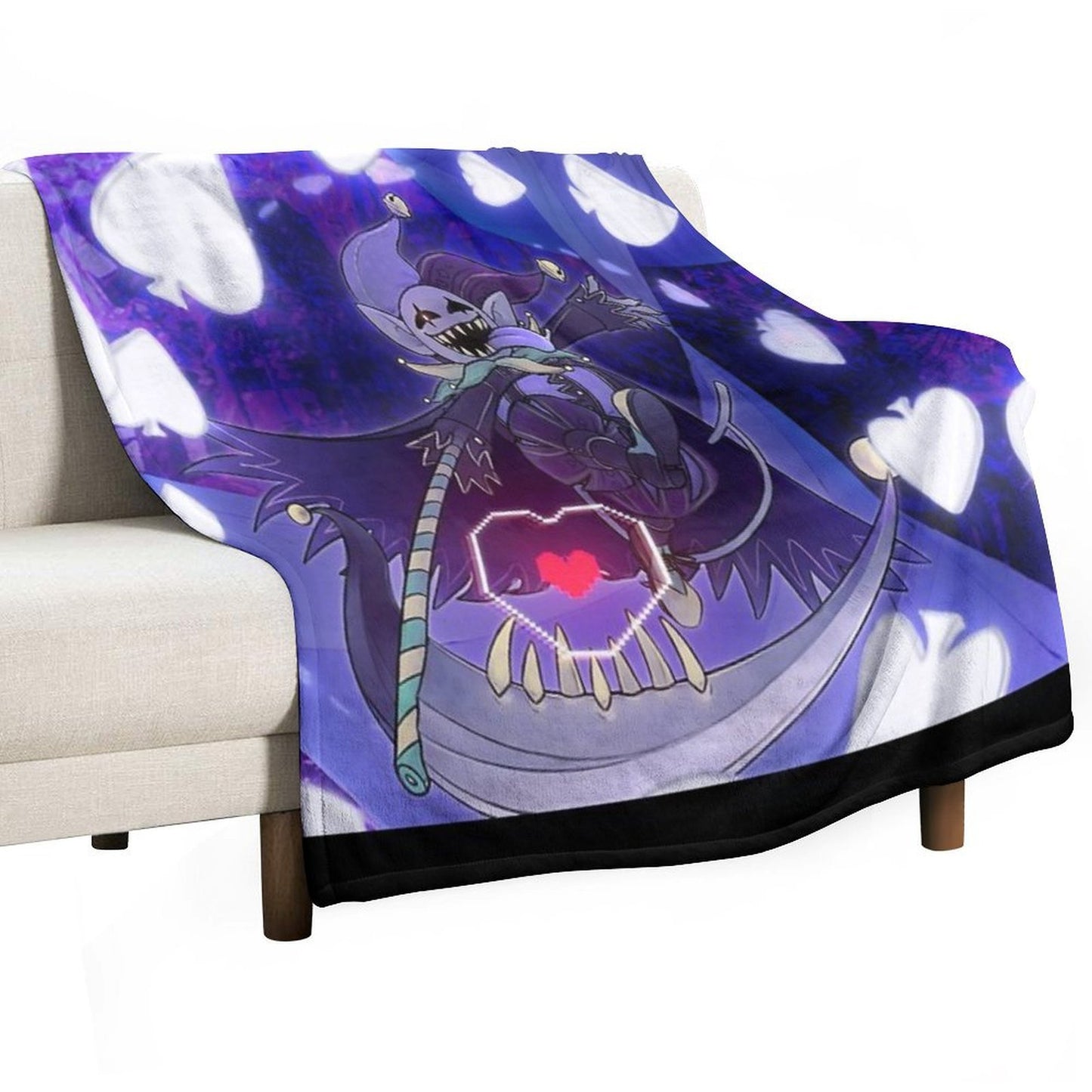 Deltarune - Jevil Quick-dry Throw Blanket