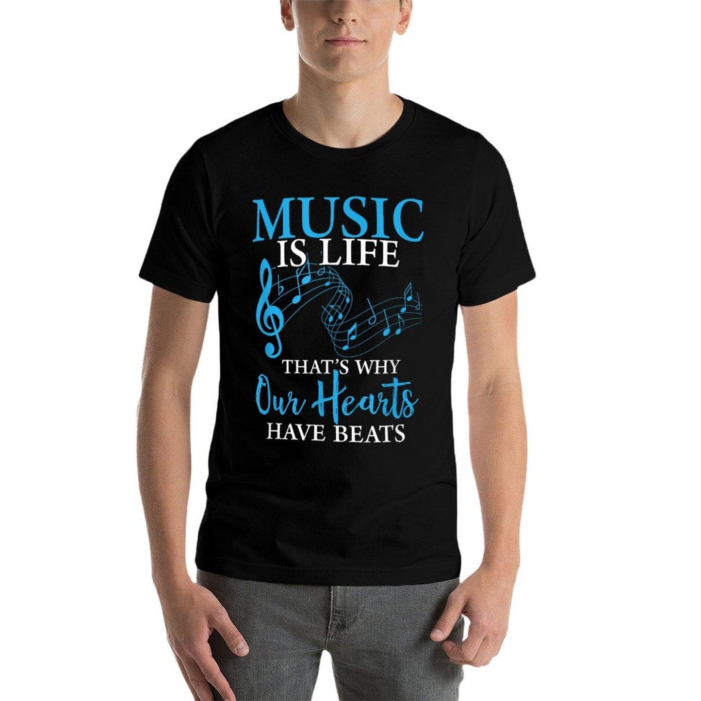 Music Is Life That's Why Our Hearts Have Beats Quick-drying T-Shirt