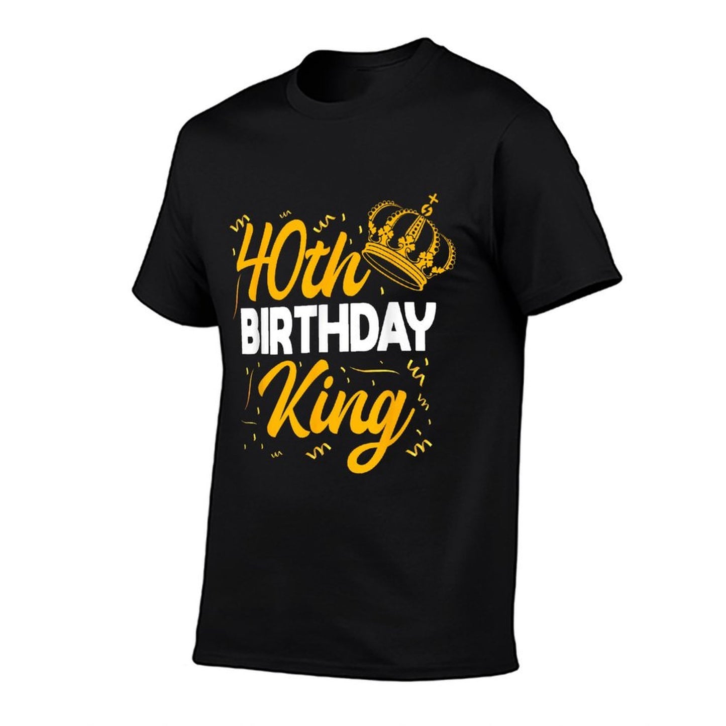 40th Birthday King Party Crown Bday Celebration Easy-care T-Shirt