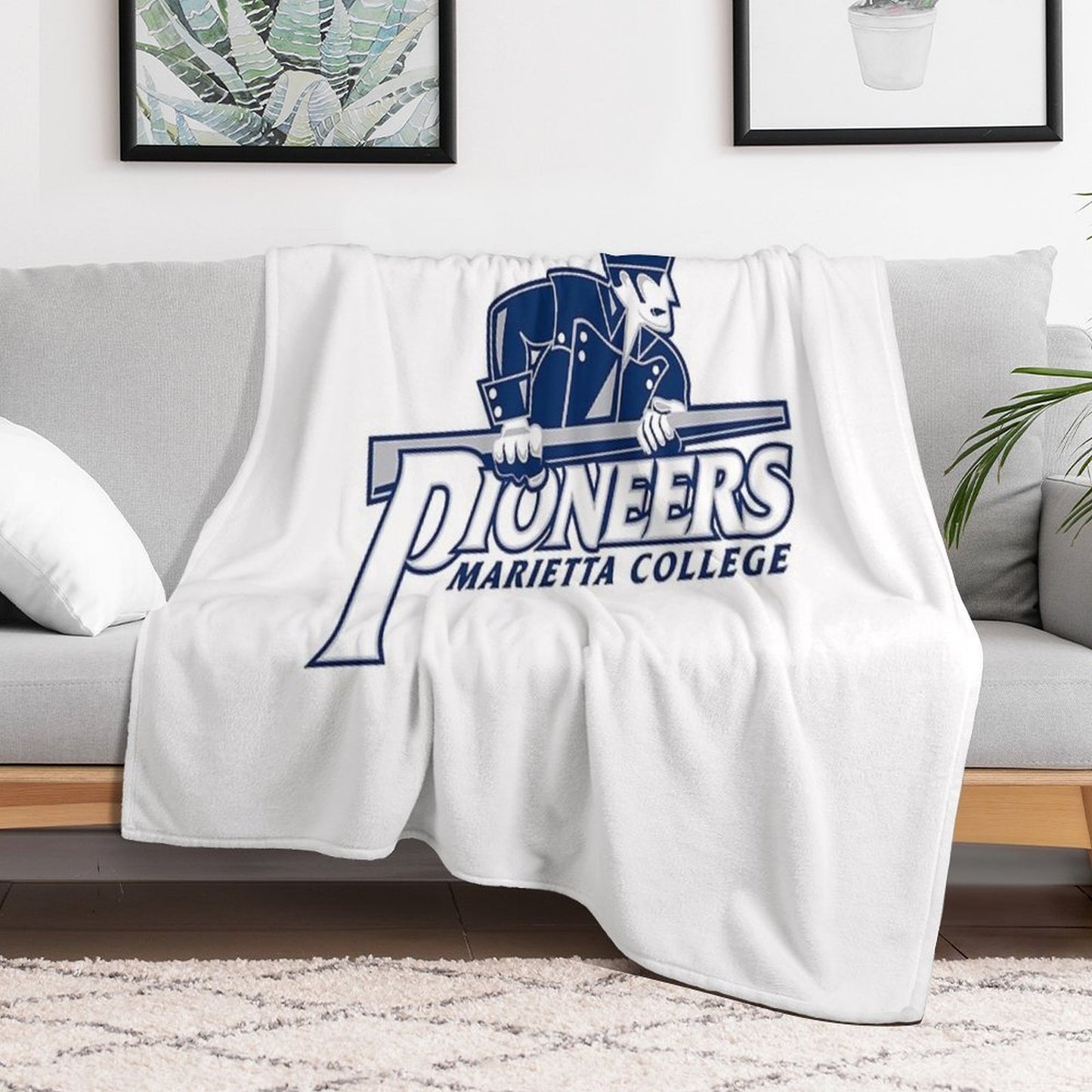 Marietta College Pioneers Gift-ready Throw Blanket