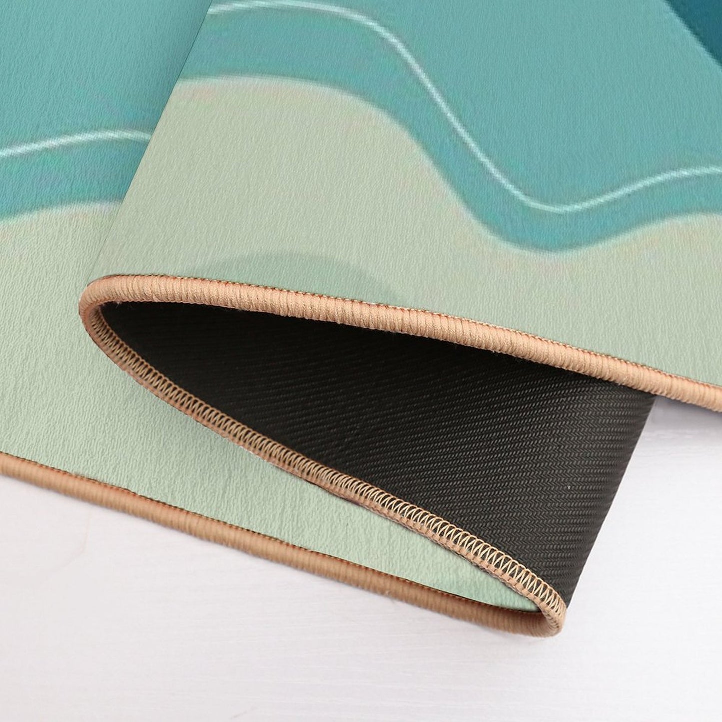 Pattern Design Decor Ideas Inspiration Waves Minimalist Aesthetic Stain-Proof Bath Mat