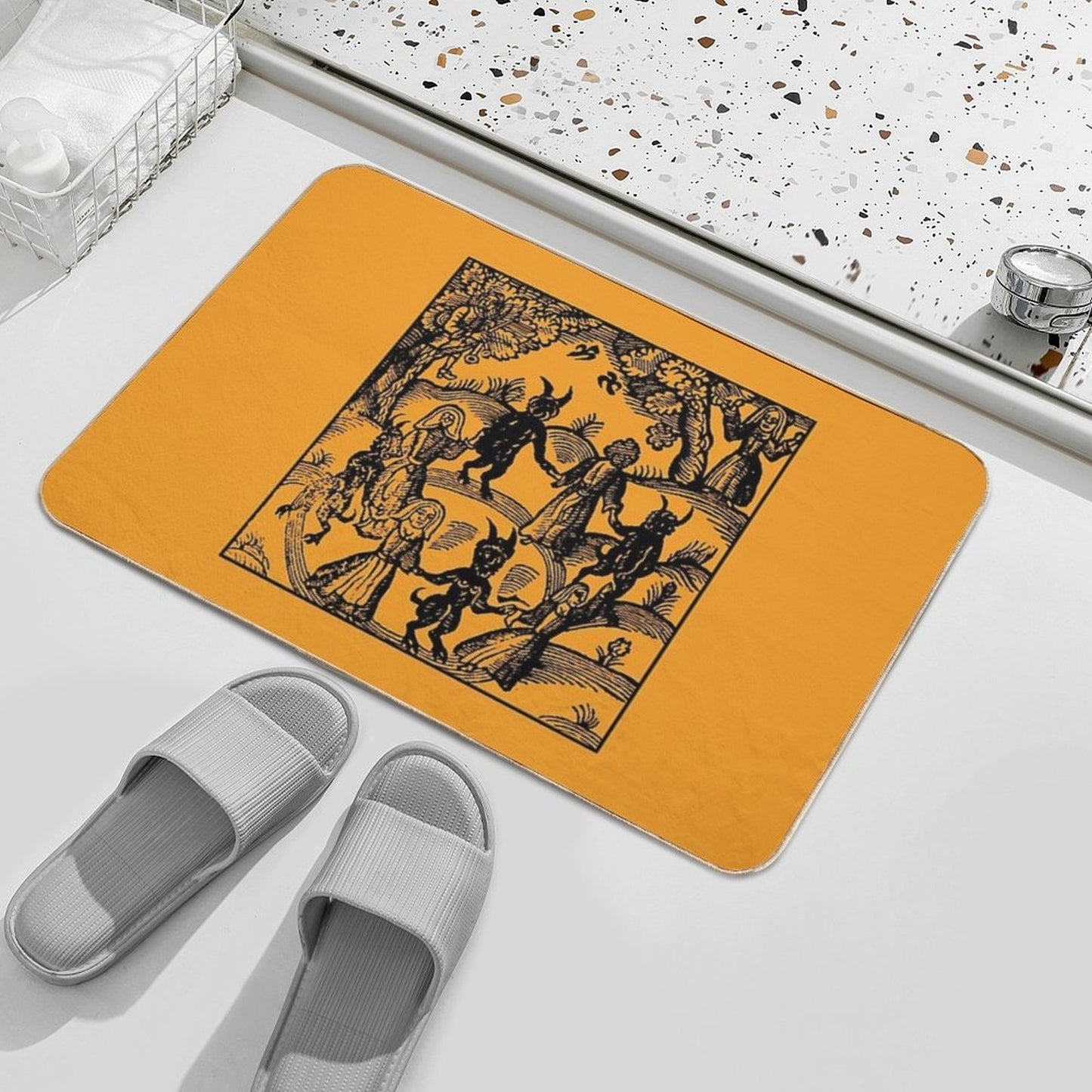 Dance with The Devil Repositionable Bath Mat