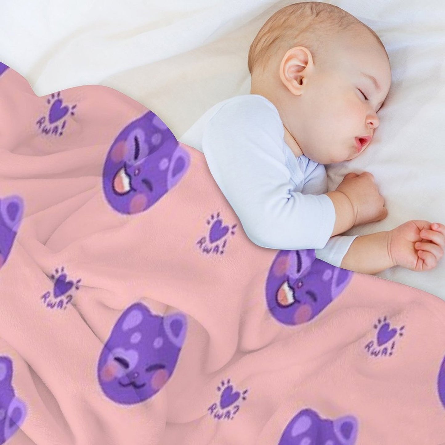 San Cat Pattern Travel-friendly Throw Blanket