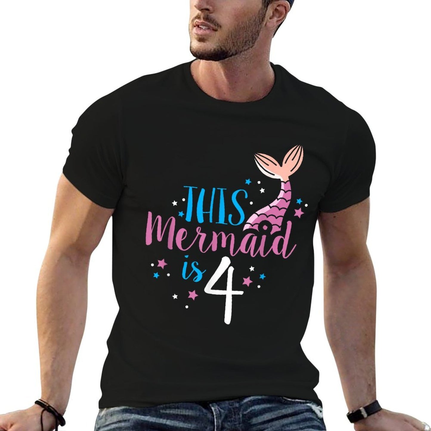 4th Birthday Girl Gifts - This Mermaid Is 4 Years Old Versatile T-Shirt