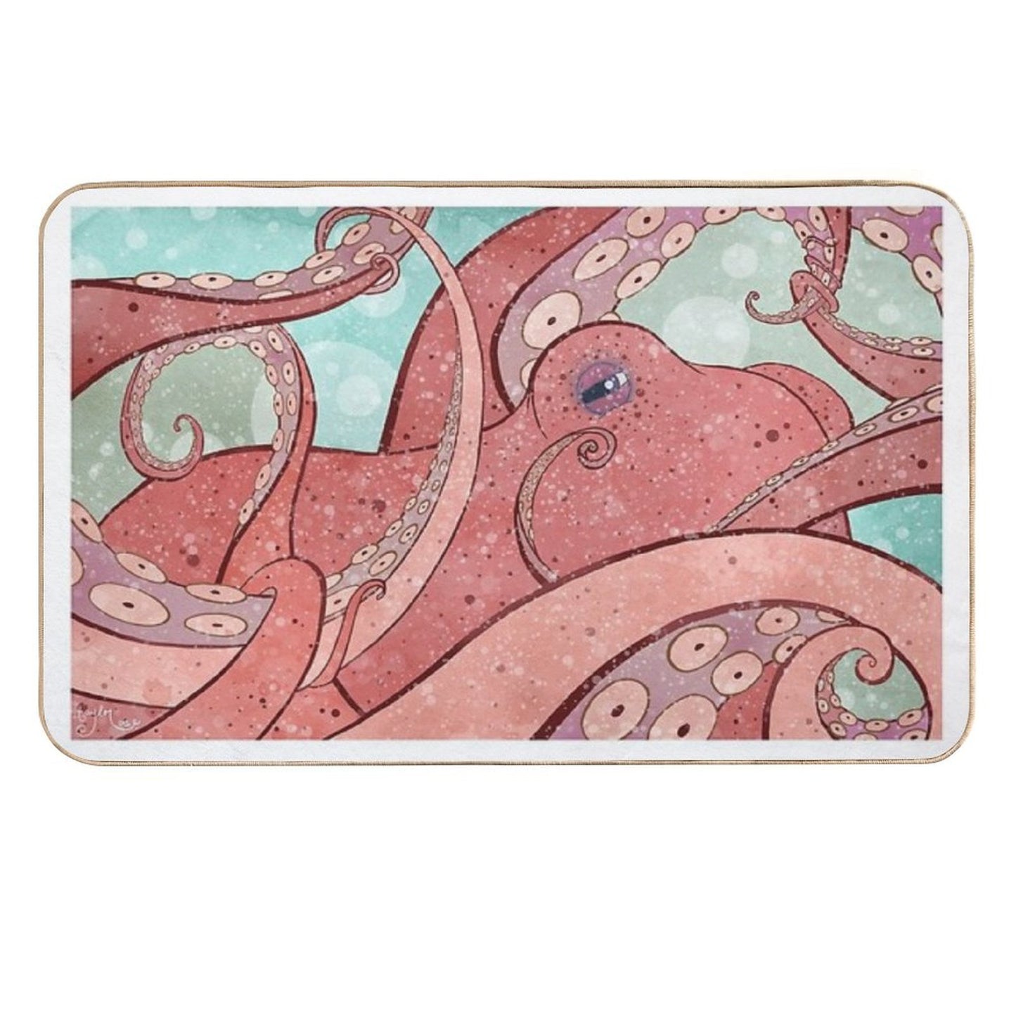 Tangled Ocean Octopus Long-Lasting Bath Mat