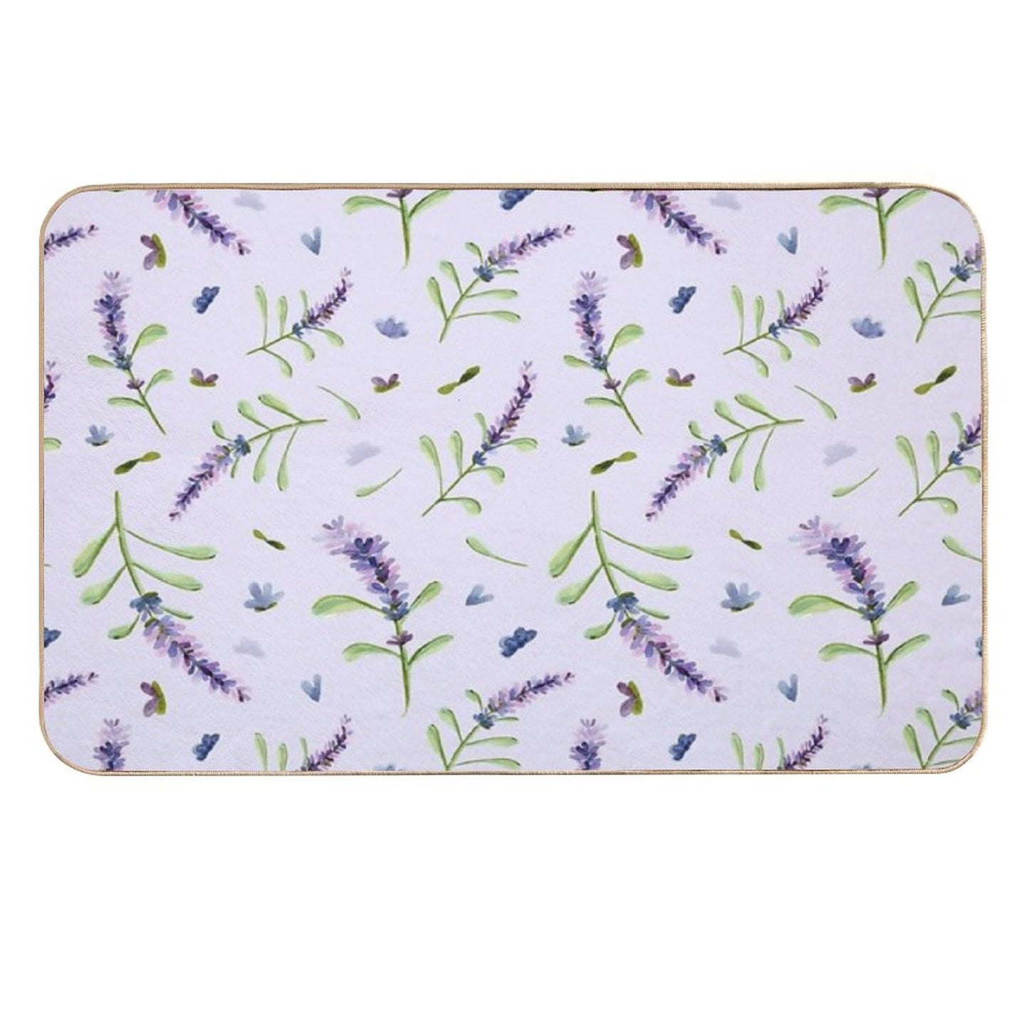 Relax with Lavender on Purple Backround Odorless Bath Mat