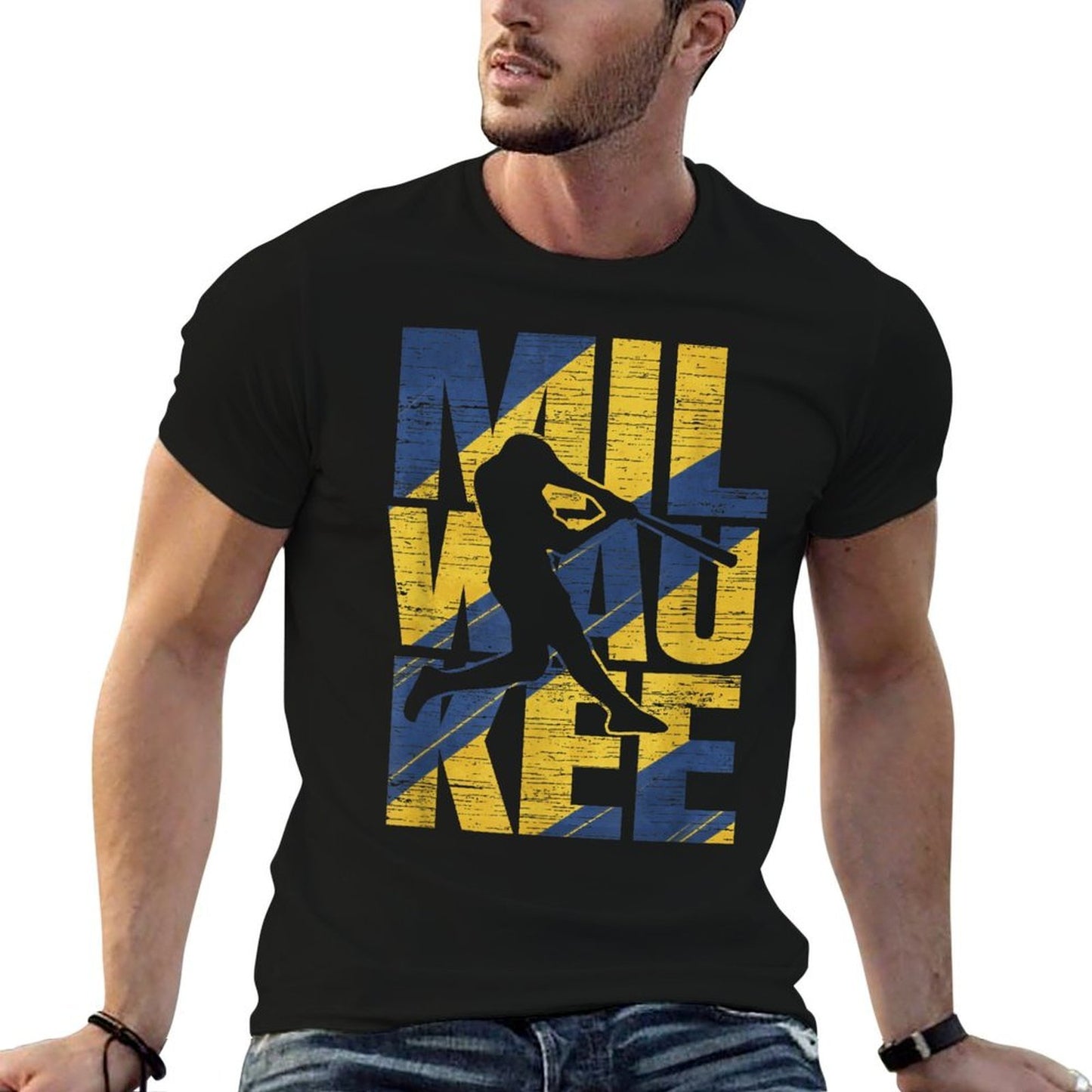 Milwaukee Baseball Home Run Game Day Heathered Texture T-Shirt