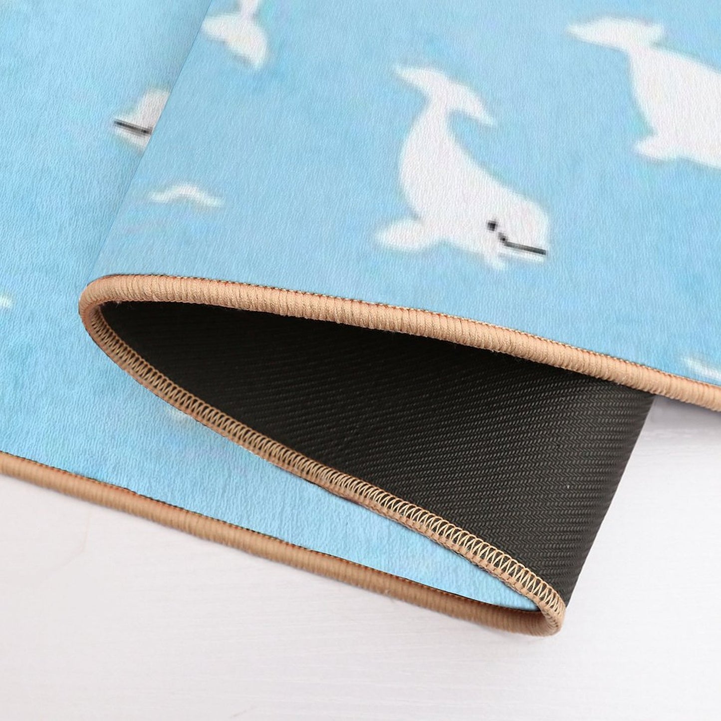 Beluga Whale Dirt-Trapping Bath Mat