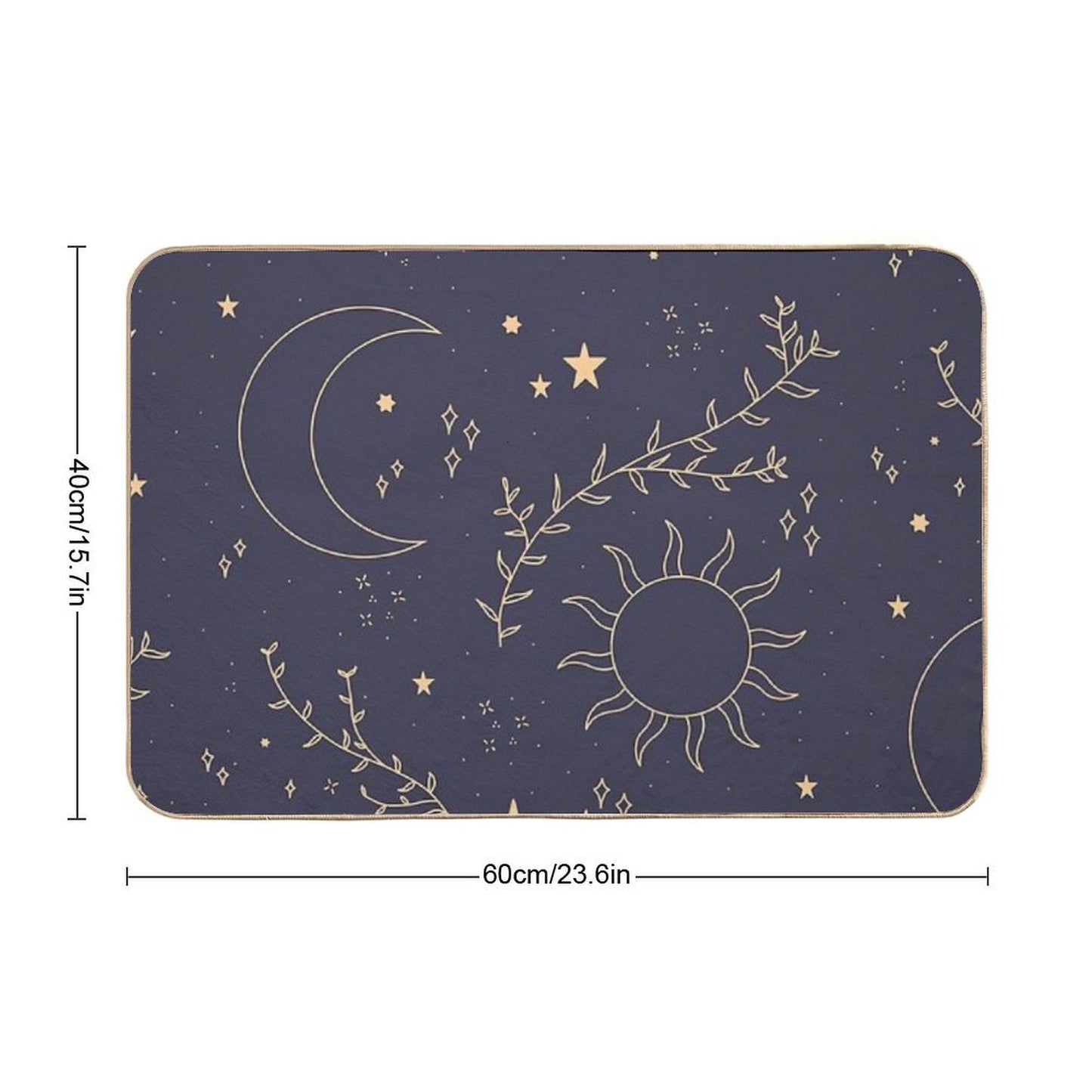 Celestial Pattern High-Traffic Bath Mat