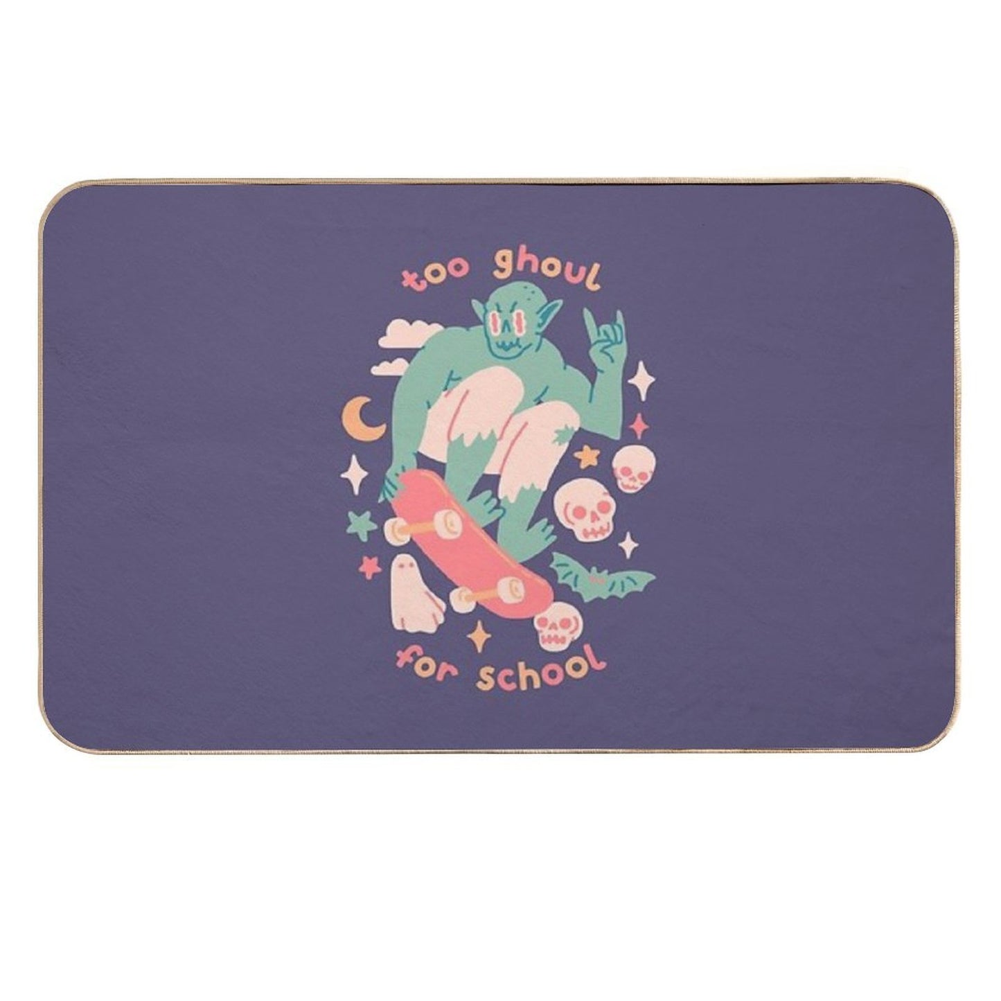 TOO GHOUL FOR SCHOOL Dirt-Trapping Bath Mat