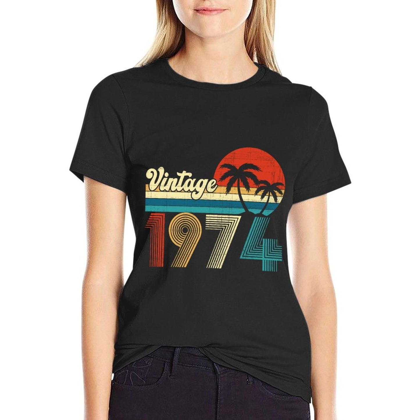 Vintage 1974 Funny 50th Birthday Gifts 50 Years Old Retro Comfortable T-Shirt