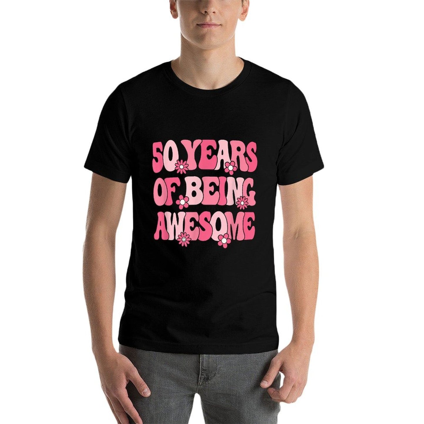 50 Years Of Being Awesome 50 Years Old Women 50th Birthday Slim-fit Cut T-Shirt